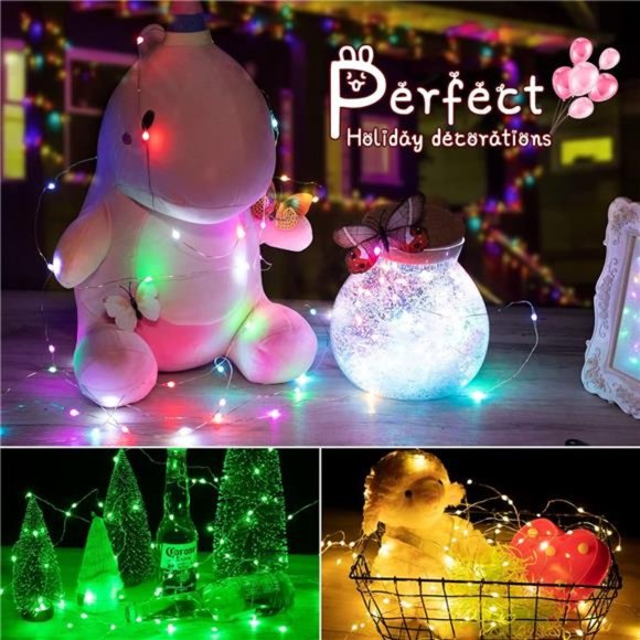 Fairy Lights Color Changing - 33 FT 100 LED String Lights with Remote, 11 Modes - Picture 2 of 7